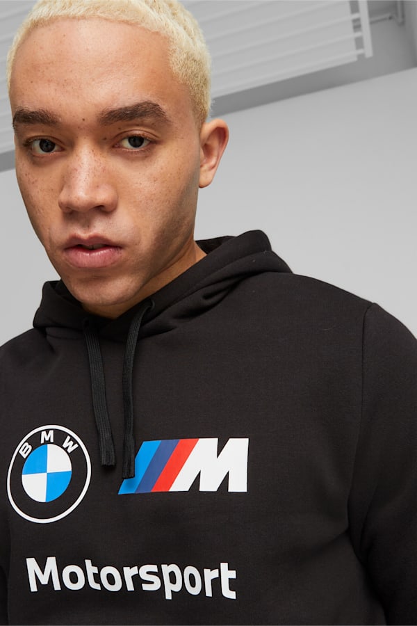 BMW M Motorsport Men's Fleece Hoodie, PUMA Black, extralarge