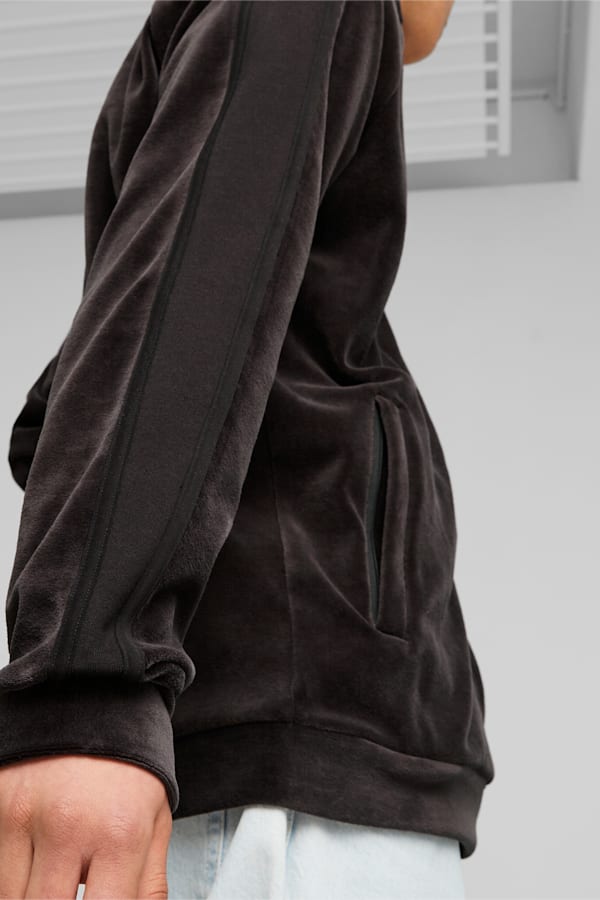 T7 Men's Velour Track Jacket, PUMA Black, extralarge