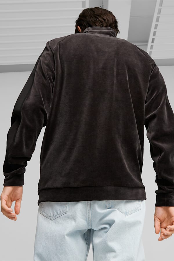 T7 Men's Velour Track Jacket, PUMA Black, extralarge