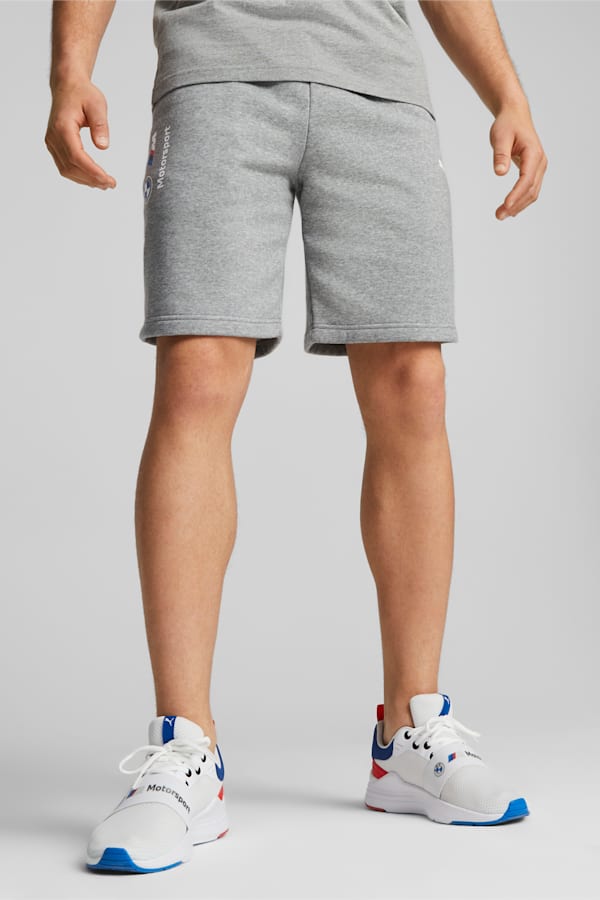BMW M Motorsport Essentials Fleece Shorts, Medium Gray Heather, extralarge-GBR
