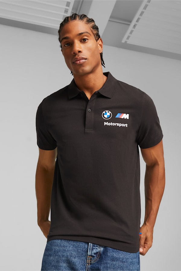 BMW M Motorsport Men's Polo, PUMA Black, extralarge