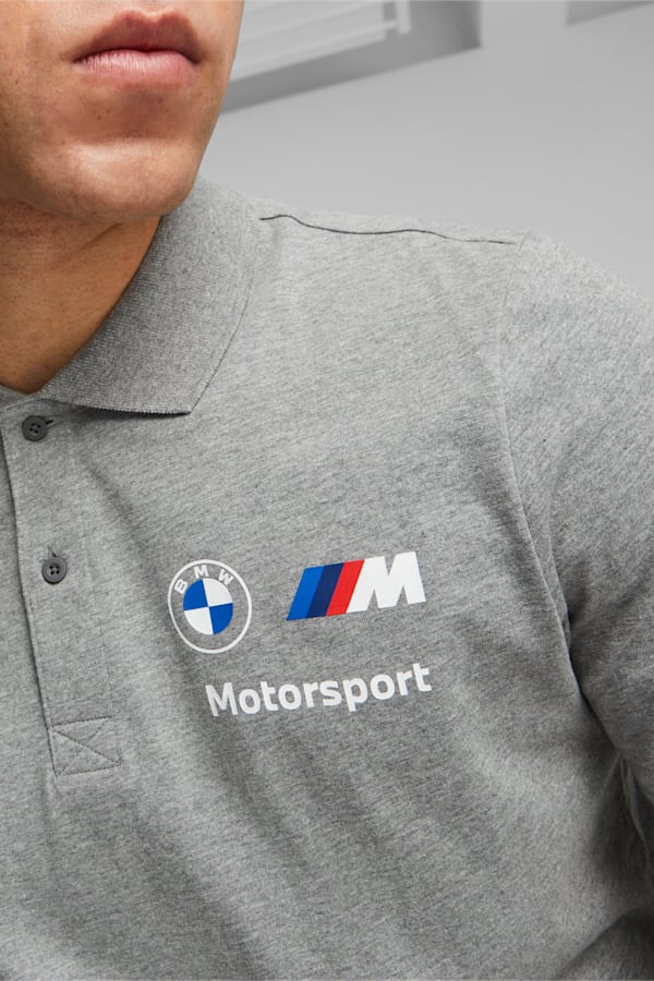 BMW M Motorsport Men's Polo, Medium Gray Heather, extralarge