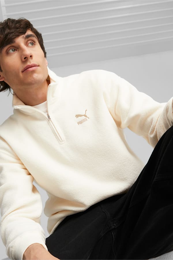 CLASSICS Men's Fleece Quarter-Zip, Frosted Ivory, extralarge