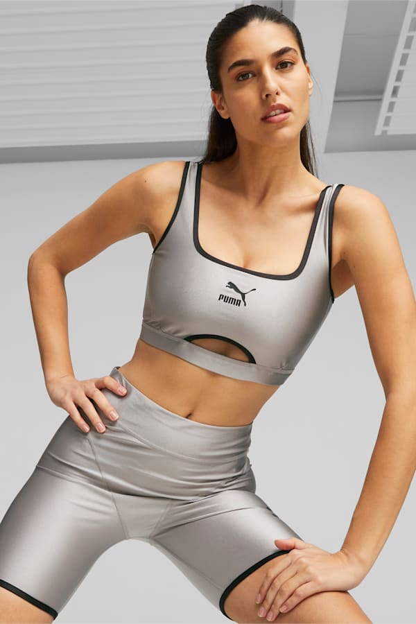 DARE TO Women's Crop Top, Concrete Gray, extralarge