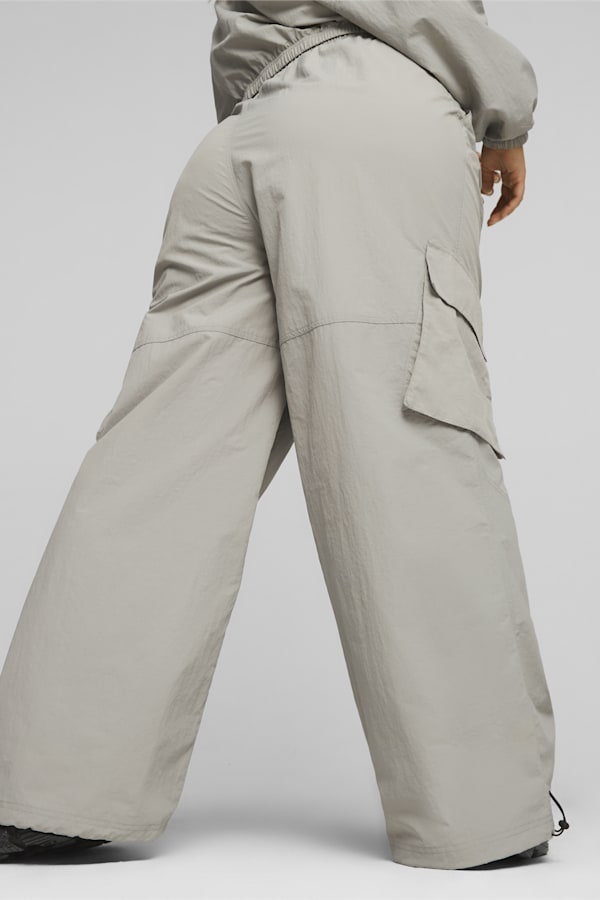 DARE TO Women's Wide Leg Pants, Concrete Gray, extralarge
