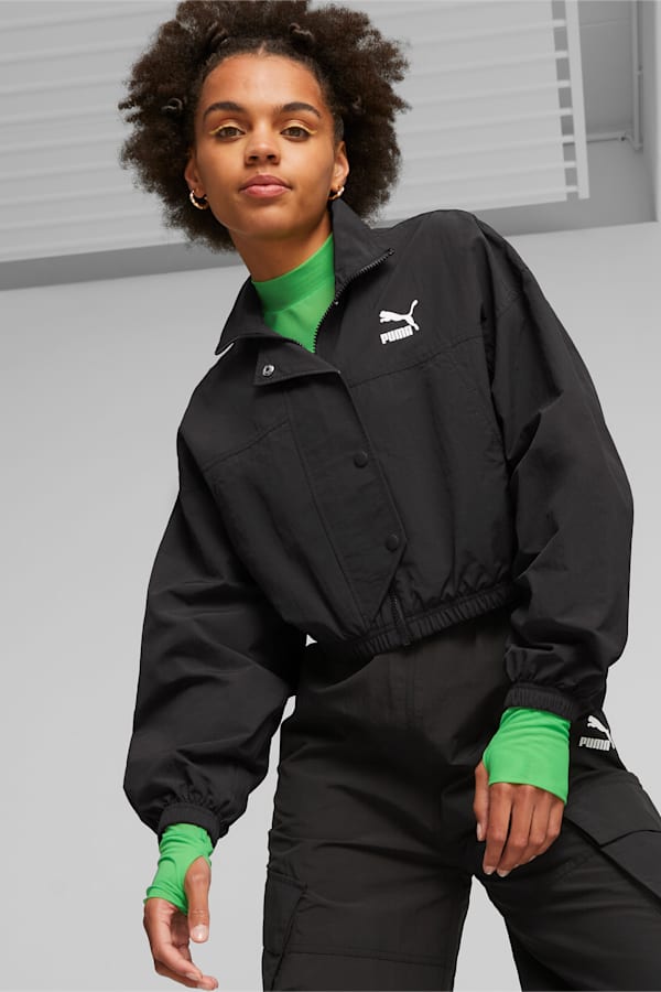 DARE TO Cropped Woven Jacket, PUMA Black, extralarge