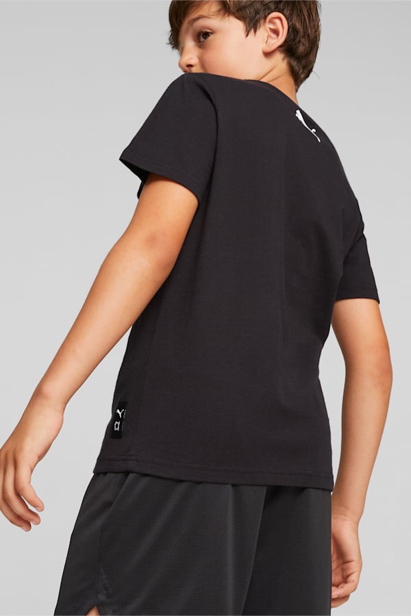 Basketball Graphic Youth Tee, PUMA Black, extralarge