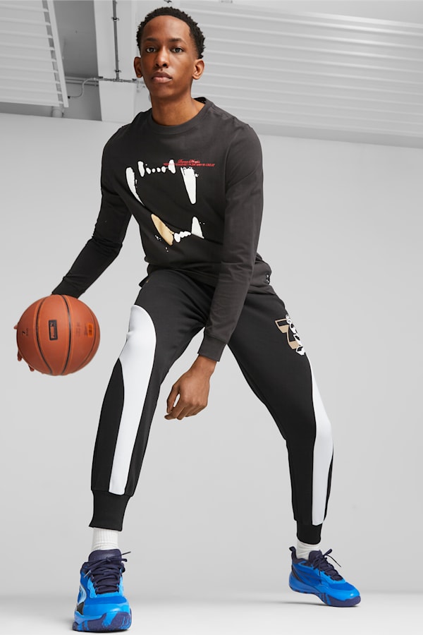 FRANCHISE Basketball Long Sleeve Tee, PUMA Black, extralarge-GBR