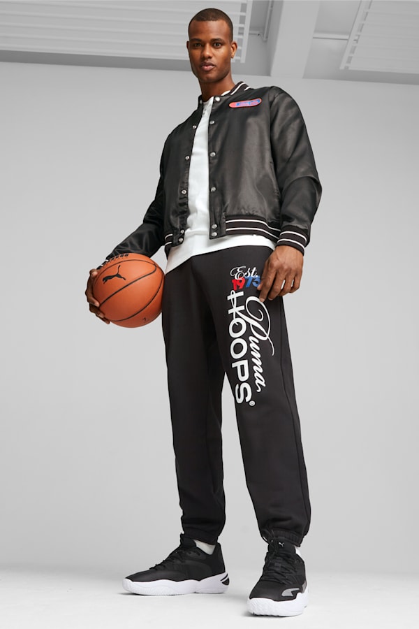 Clyde's Closet Men's Basketball Jacket, PUMA Black, extralarge