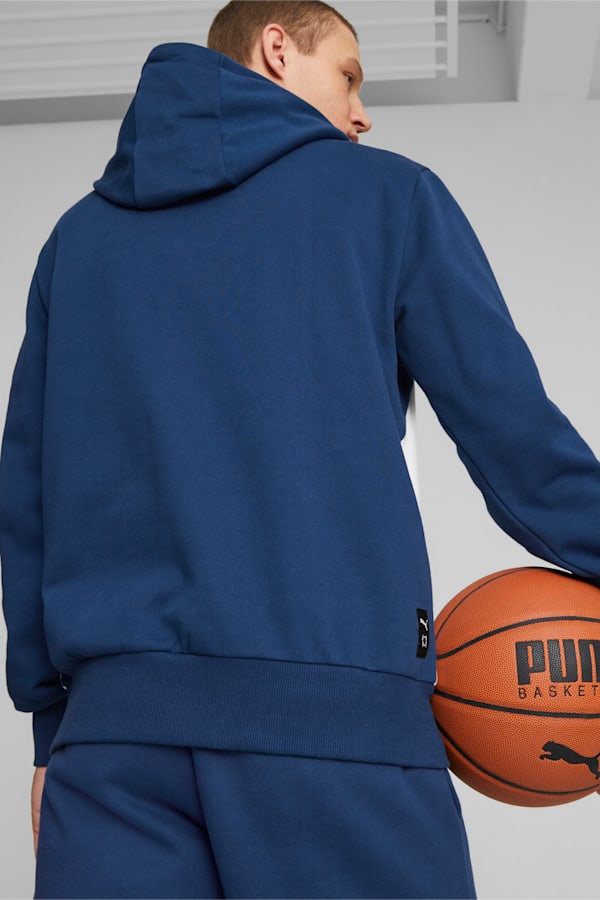 Blueprint Formstrip Men's Basketball Hoodie, Persian Blue-PUMA White, extralarge-DFA