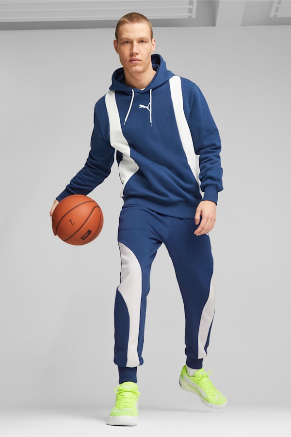 Blueprint Formstrip Men's Basketball Hoodie, Persian Blue-PUMA White, extralarge-DFA