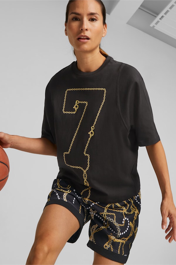 Gold Standard Women's Basketball Tee, PUMA Black, extralarge