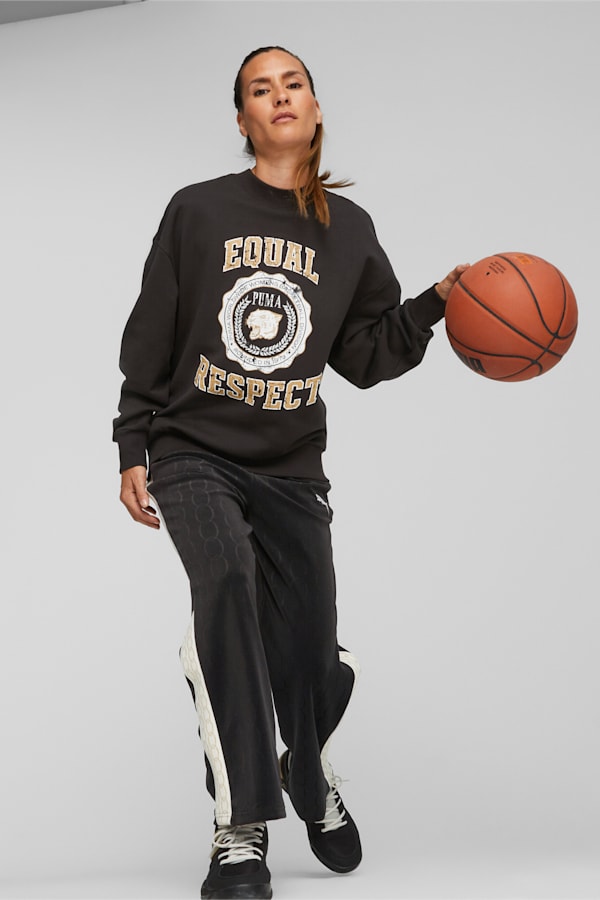 Gold Standard Women's Basketball Sweatshirt, PUMA Black, extralarge