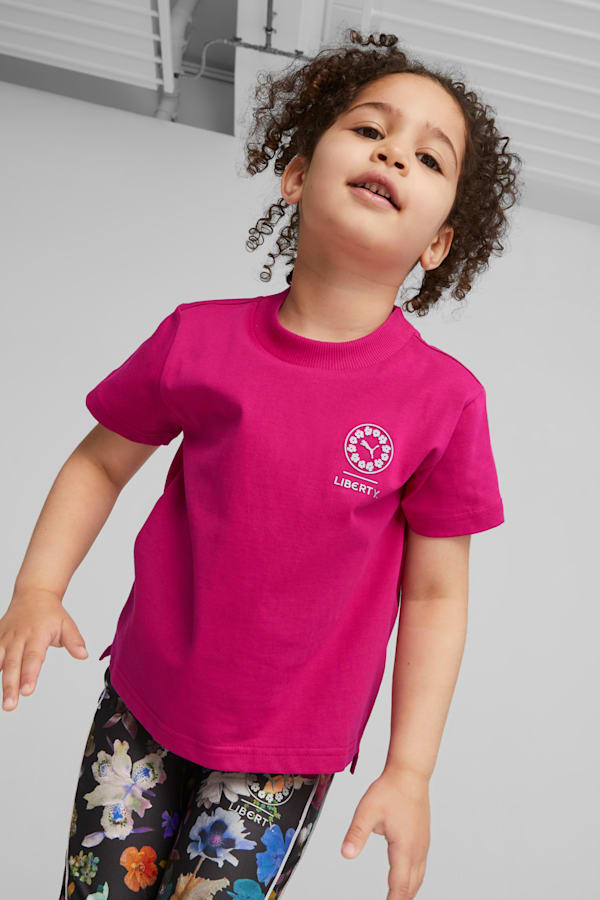 PUMA x LIBERTY Kids' Graphic Tee, Pinktastic, extralarge