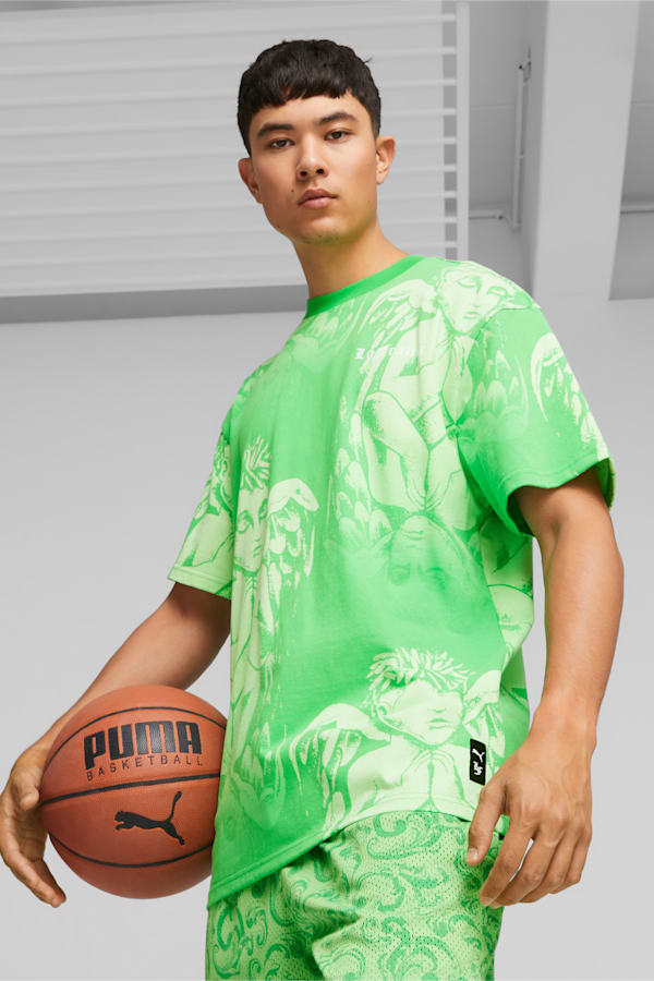 PUMA HOOPS x LAFRANCÉ Men's Tee, PUMA Green, extralarge