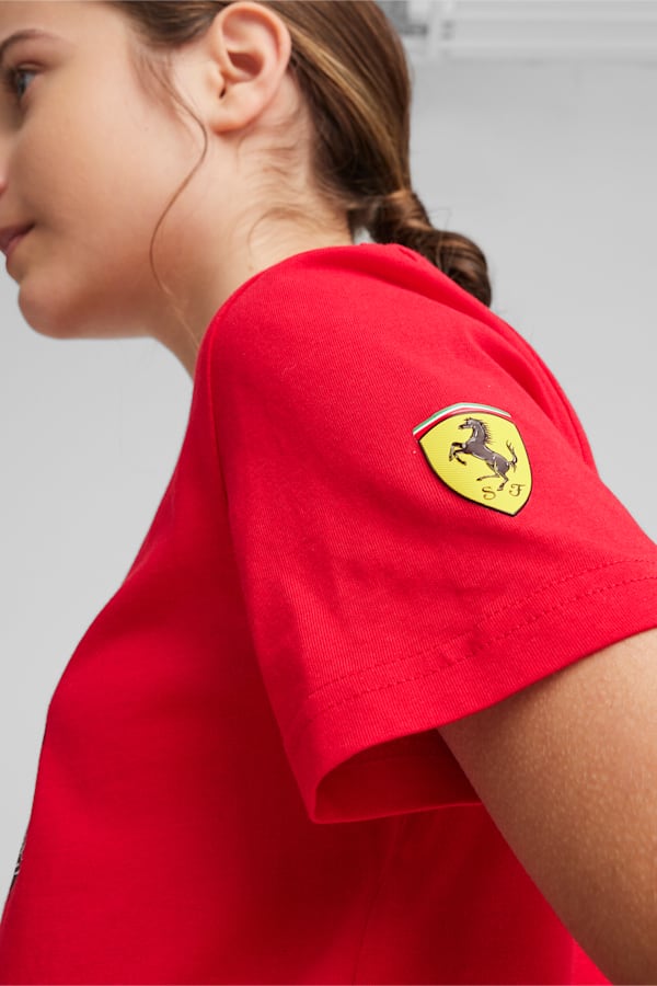 Scuderia Ferrari Race Youth Motorsport Graphic Tee, Rosso Corsa, extralarge