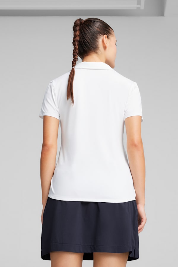 Cloudspun Piped Short Sleeved Women's Golf Polo, White Glow, extralarge