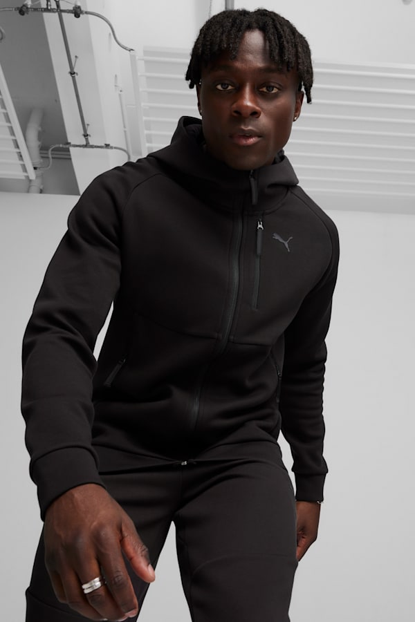 PUMATECH Men's Full-Zip Hoodie, PUMA Black, extralarge