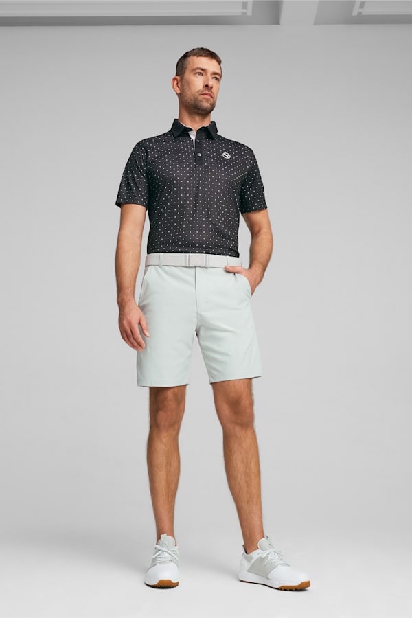 Pure Geo Men's Golf Polo, PUMA Black-White Glow, extralarge