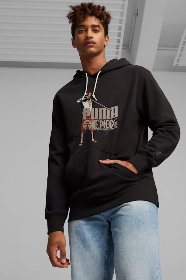 PUMA x ONE PIECE Men's Hoodie, PUMA Black, extralarge