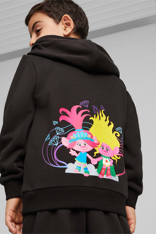 PUMA x TROLLS Kids' Hoodie, PUMA Black, extralarge