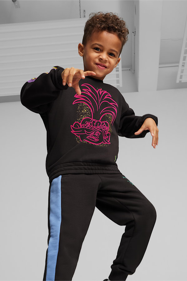 PUMA x TROLLS Kids' Sweatshirt, PUMA Black, extralarge