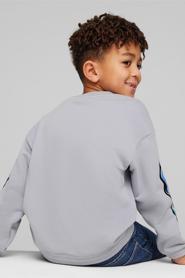 PUMA x TROLLS Kids' Sweatshirt, Gray Fog, extralarge