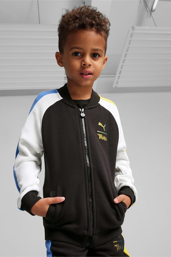 PUMA x TROLLS Kids' T7 Track Jacket, PUMA Black, extralarge