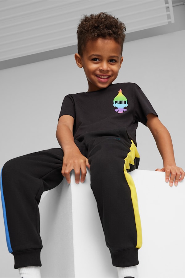 PUMA x TROLLS Kids' T7 Track Pants, PUMA Black, extralarge