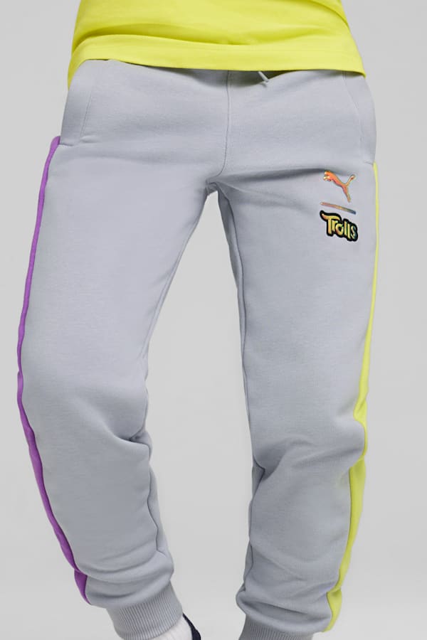 PUMA x TROLLS Kids' T7 Track Pants, Gray Fog, extralarge-GBR