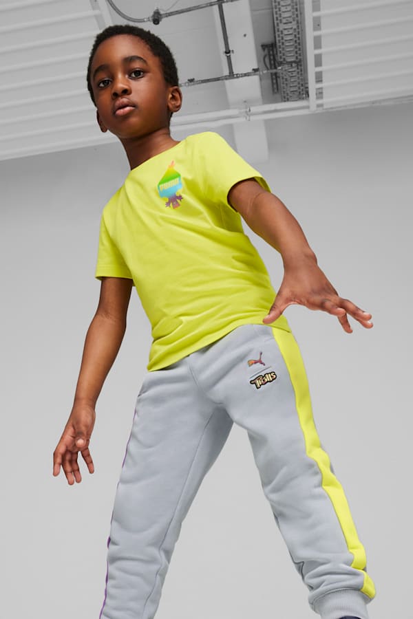 PUMA x TROLLS Kids' T7 Track Pants, Gray Fog, extralarge-GBR