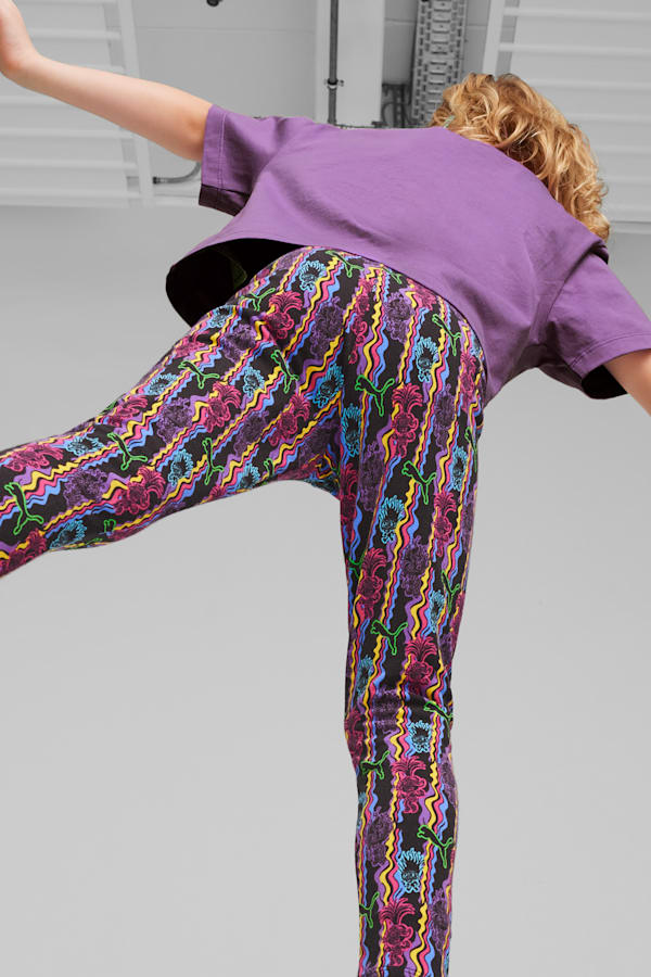 PUMA x TROLLS Kids' Leggings, PUMA Black, extralarge