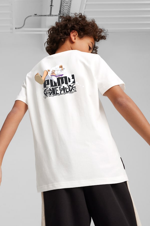 PUMA x ONE PIECE Youth Graphic Tee, PUMA White, extralarge