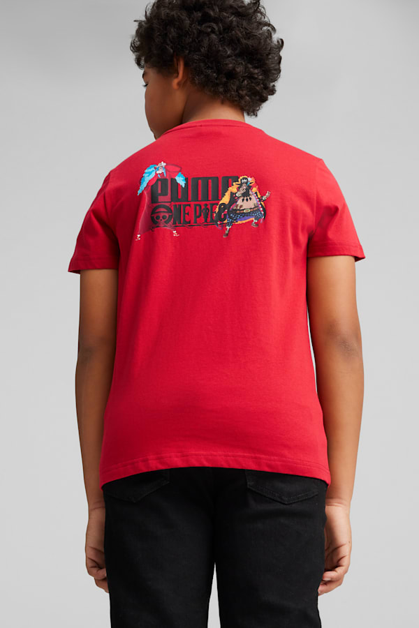 PUMA x ONE PIECE Youth Graphic Tee, Club Red, extralarge