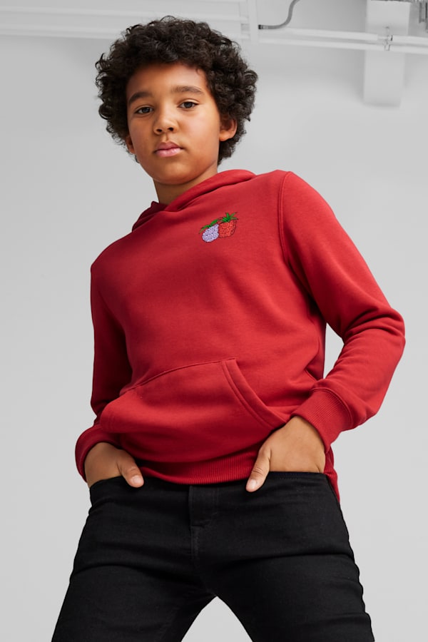 PUMA x ONE PIECE Youth Hoodie, Club Red, extralarge
