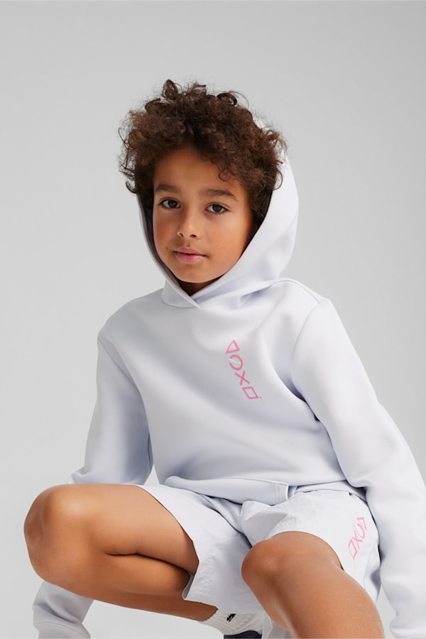 PUMA x PLAYSTATION Youth Hoodie, Silver Mist, extralarge