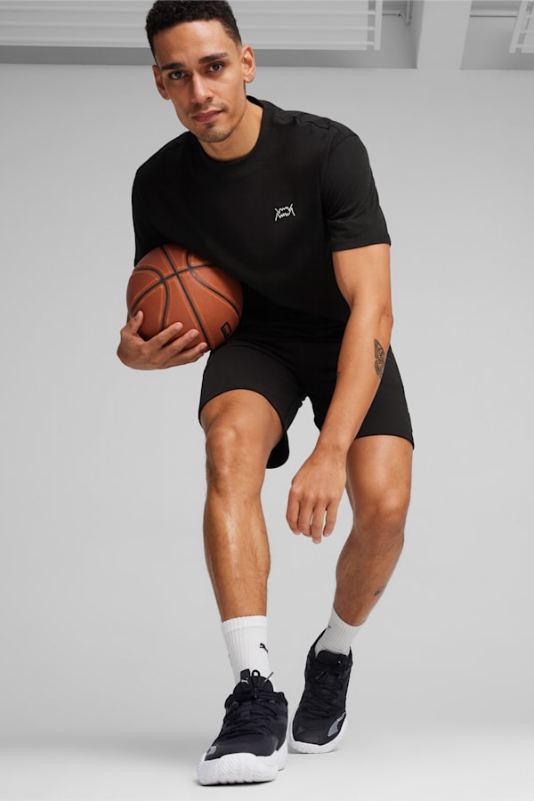 Pivot Basketball Sweat Shorts, PUMA Black, extralarge