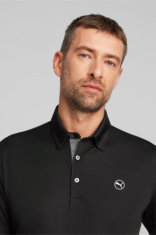 Pure Solid Men's Golf Polo, PUMA Black, extralarge