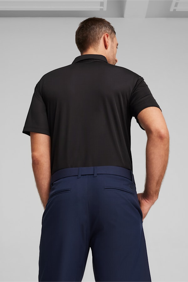 Pure Solid Men's Golf Polo, PUMA Black, extralarge