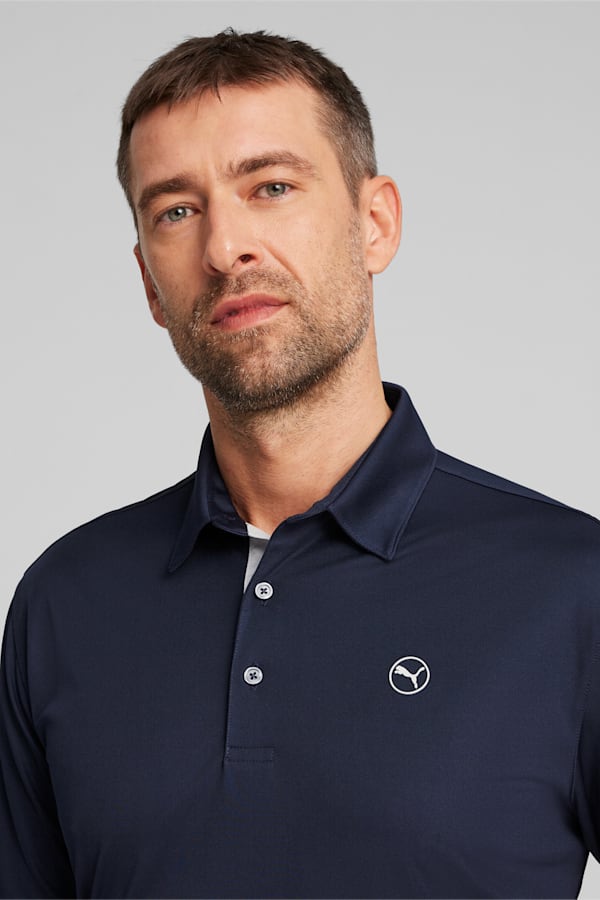 Pure Solid Men's Golf Polo, Deep Navy, extralarge