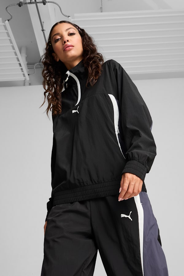 CELLERATOR Women's Relaxed Jacket, PUMA Black-Galactic Gray, extralarge-DFA