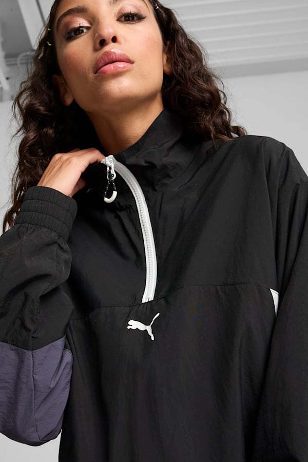 CELLERATOR Women's Relaxed Jacket, PUMA Black-Galactic Gray, extralarge-DFA