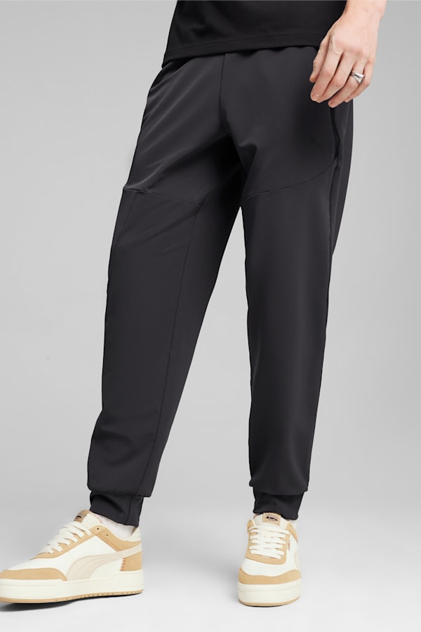 Mens track pants black deals