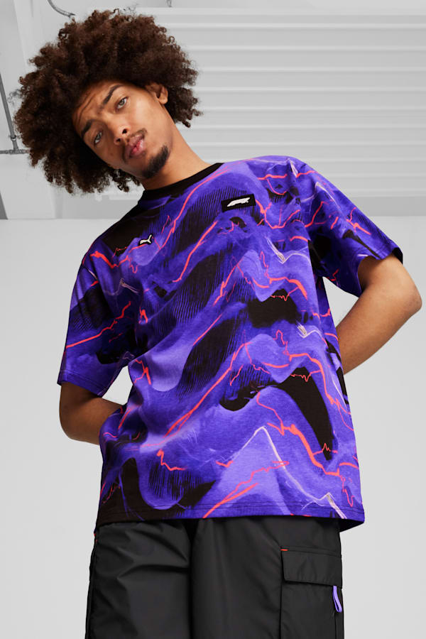F1® Neon Energy All-Over Print Tee Men, PUMA Black-AOP, extralarge