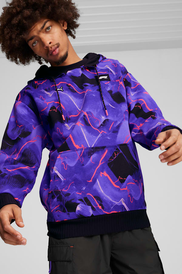 F1® Neon Energy All-Over Print Hoodie Men, PUMA Black, extralarge