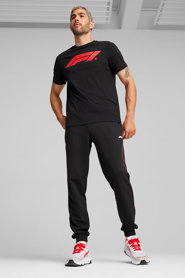 F1® Essentials Men's Motorsport Logo Tee, PUMA Black, extralarge
