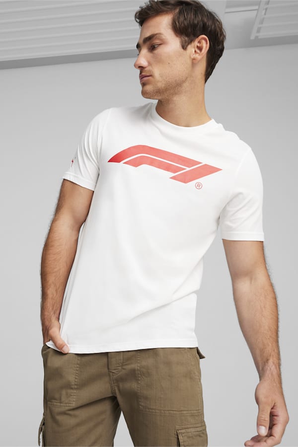 F1® ESS Men's Motorsport Logo Tee, PUMA White, extralarge