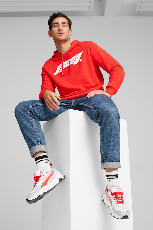F1® Essentials Men's Motorsport Logo Hoodie, Pop Red, extralarge