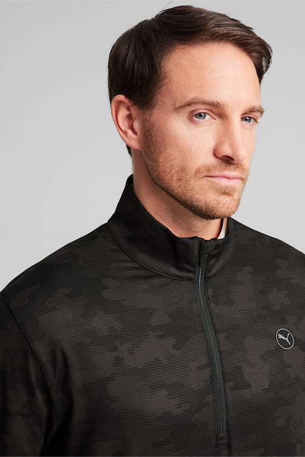 Cloudspun Camo 1/4 Zip, PUMA Black, extralarge