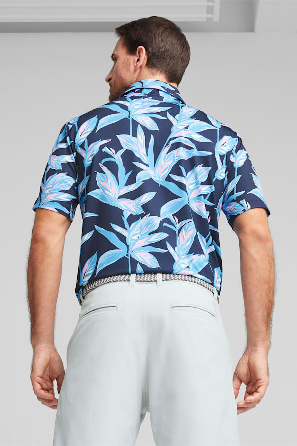 PUMA x PALM TREE CREW Men's Golf Polo, Deep Navy-Regal Blue, extralarge